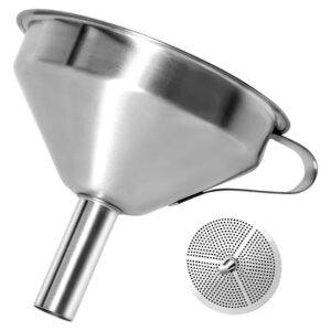 Stainless Steel Funnel With Strainer