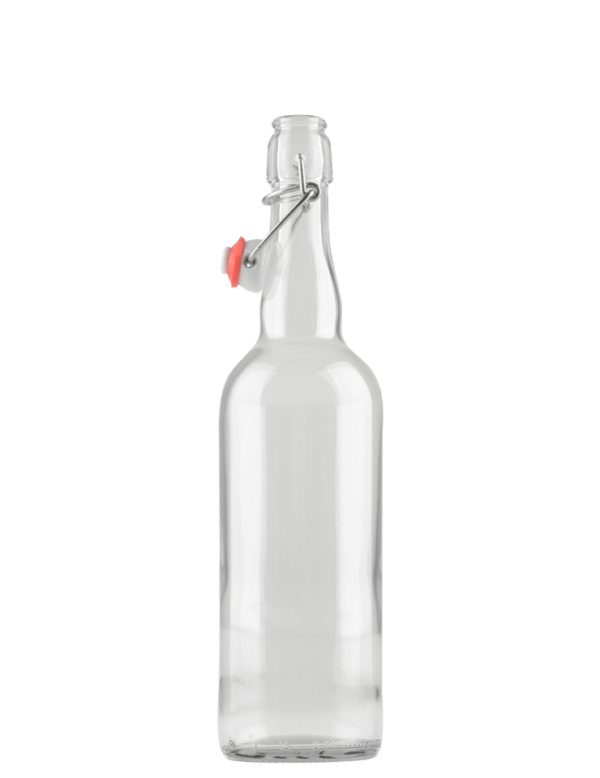 750mL Clear Swing Top Bottles